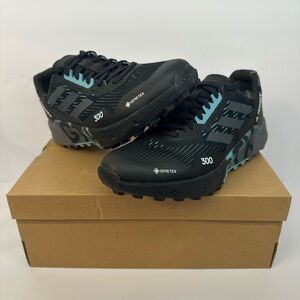 Adidas Terrex Agravic Flow 2 Black Blue Trail Hiking Women Shoes Sz 9 H03189